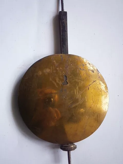  Longcase Grandfather Clock Pendulum Bob+Slide + Rod Etc Rod + Spring