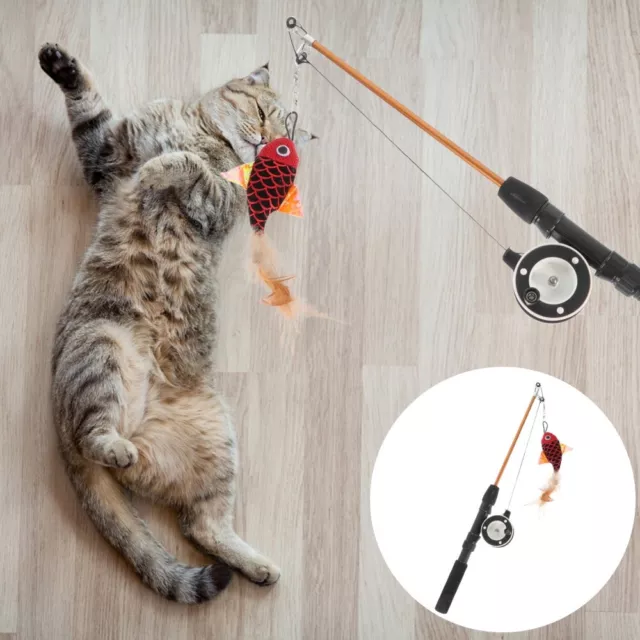 Haustier Spielzeug Katzen-Teaser Katzenspielzeug Katzenangel Mit Angelrute