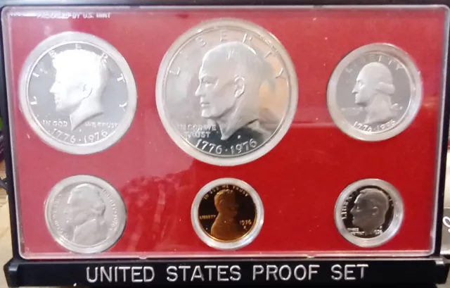 1976-S Proof Set ORIGINAL US MINT PACKAGING cameo Kennedy IKE dollar 6 GEM coins
