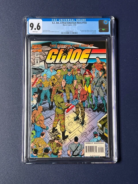 GI Joe A Real American Hero #155 CGC 9.6 NM+ Low Print Run Final Issue Hasbro