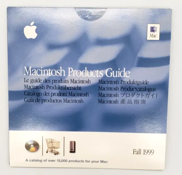 New Sealed Apple Macintosh Fall 1999 Products Guide CD-Rom Catalog