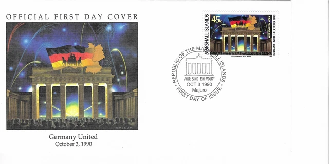 Marshall-Inseln -  Michel-Nr. 320 FDC (Deutsche Einheit) - gestempelt/used