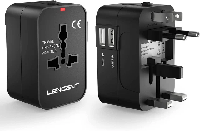 Adaptateur De Voyage, Adaptateur Universel Prises Anglaise/Europe/Americaine/Aus