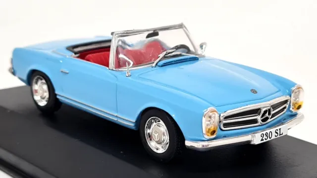 Solido 1/43 - Mercedes Benz 230SL Pagoda 1963 Blue Diecast Scale Model Car