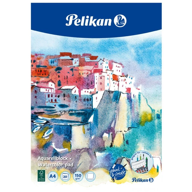 PELIKAN VERTR. Aquarellblock A4 Motiv Stadtblick 20 Blatt (4012700236814)