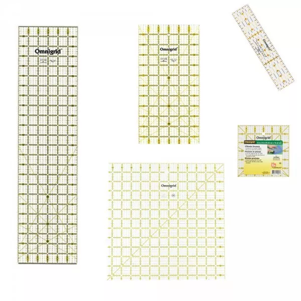 Prym Selection Of Omnigrid Patchwork Rulers Quilting Sewing Craft