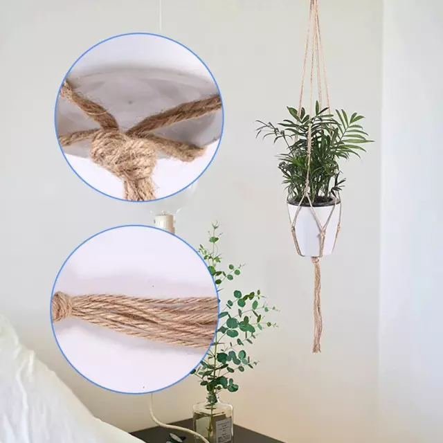 90cm Hand Made Macrame Plant Hanger Planter Pot Holder Hanging Jute Rope