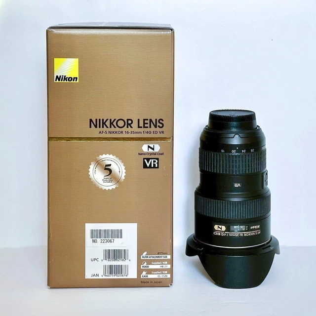 Nikon NIKKOR 16-35mm f/4 AF-S VR Lens, great condition