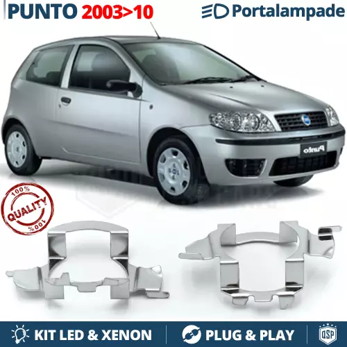 Coppia ADATTATORI KIT LED H7 per FIAT PUNTO 2 188 03-10 Supporto Portalampada