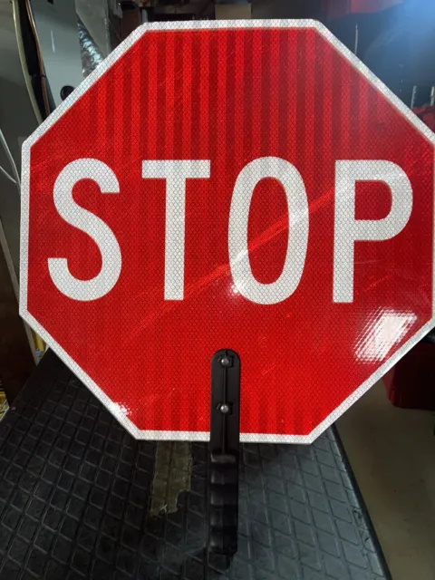 Crossing Guard, Safety, "Stop" Handheld Paddle Sign, 18"