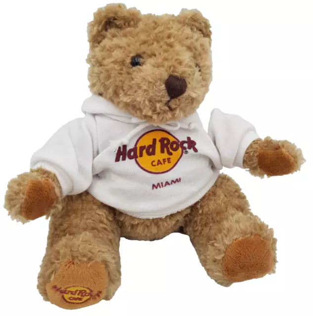 Hard Rock Cafe Miami 2014 Stofftier Bär Teddy Plüsch Figur mit Pullover ca 20 cm