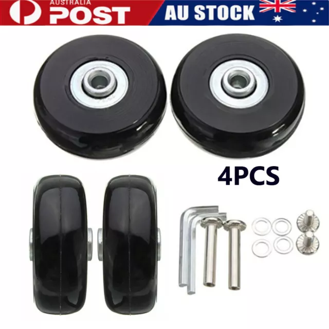 4PCS Silent Travel Luggage Wheels Replacement Dia40/45/50/60mm Suitcase Part