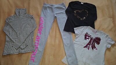 UNDER ARMOUR ZARA F&F Girls Leggings & Tops x3 Bundle Age 9-10 Years Great Cond.