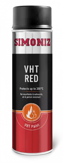 Simoniz Vht Red Paint Very High Temperature Car Spray Aerosol 500Ml