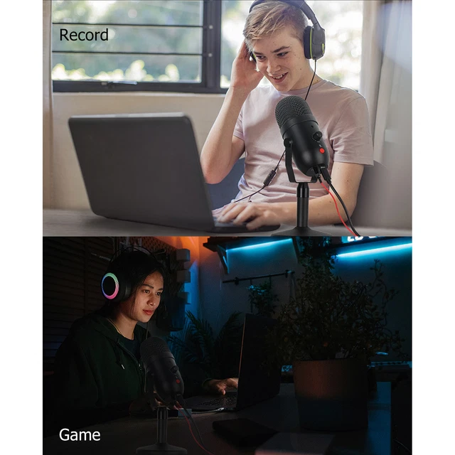 USB Condenser Microphone Intelligent Noise Reduction Cardioid