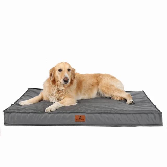 Super Soft Gray Dog Bed Orthopedic Memory Foam Pet Bed Mattress for Medium Dog