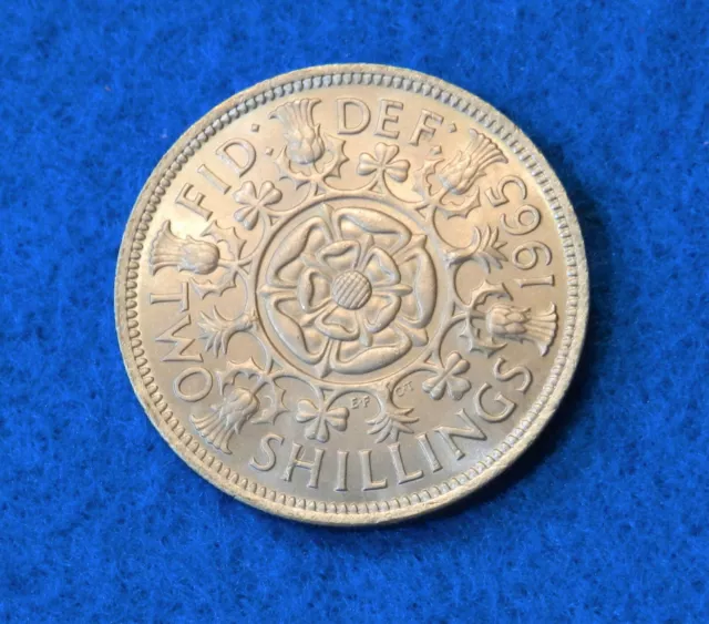 1965 Great Britain Florin - Beautiful Coin - See Pictures