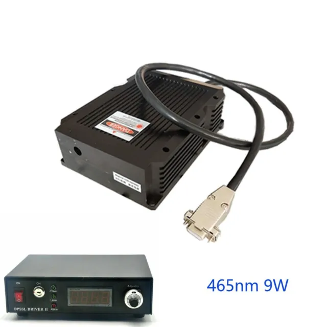 460nm 465nm 9000mW 9W Blue Laser Dot Module +TTL/Analog + TEC + Adjustable Power