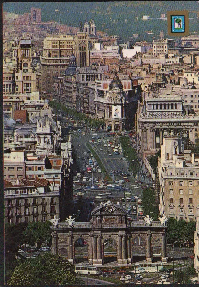 Antigua Postal De Madrid Calle Y Puerta De Alcala Postcard Postkarte     Cc01549