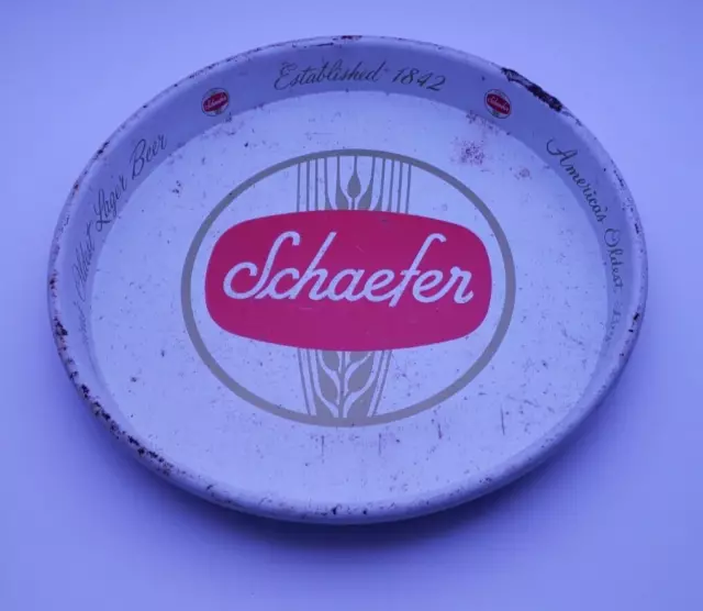 Schaefer Beer Established 1842 Americas Oldest Lager Beer Serving Tray 13 inch