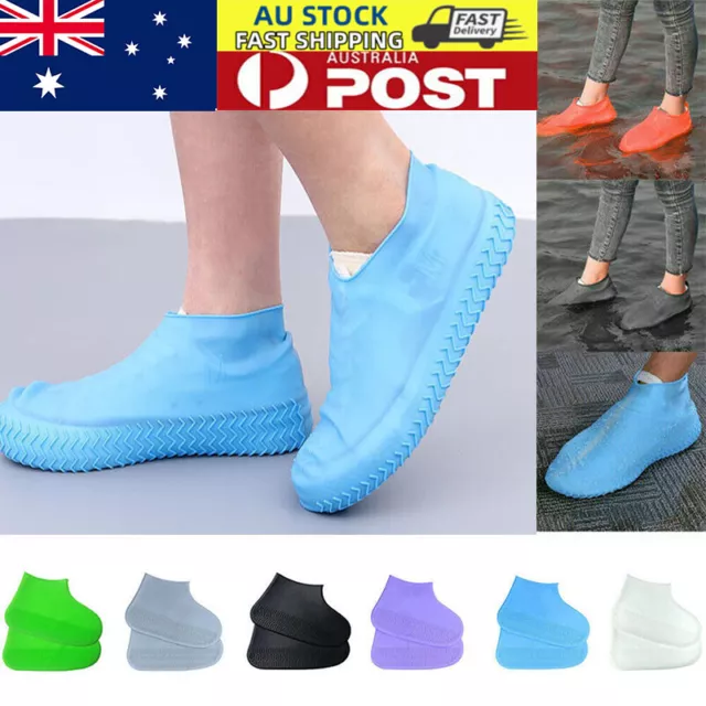 Anti-slip Silicone Rain Shoe Covers Reusable Waterproof Shoes Cover Protector AU
