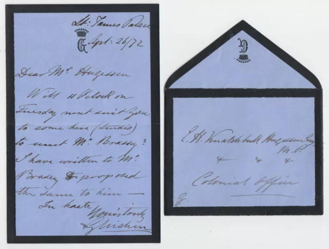 VICTORIA CROSS. Count von Gleichen (China, 1856), Autograph Letter 1872
