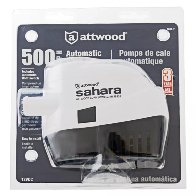 Attwood Sahara S500 Automatic Bilge Pump 12V 3