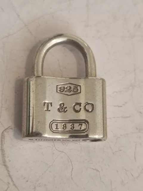 Tiffany & Co.  Sterling Silver 1837 Padlock Lock Pendant or Charm, Rare