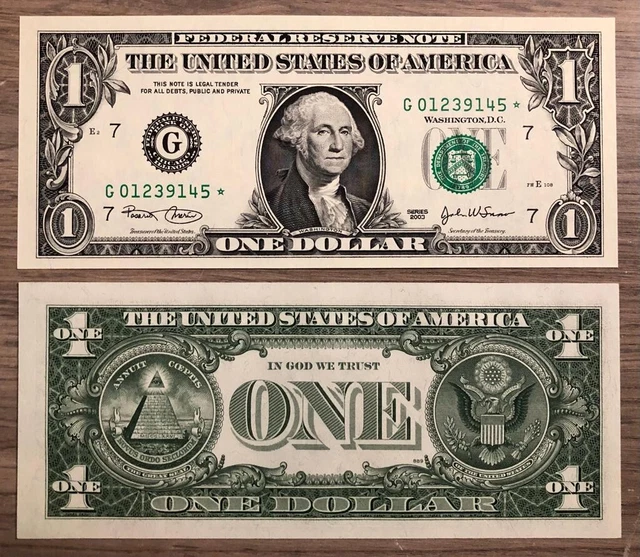 2003 Chicago 1$ One Dollar STAR Note - Rare Gem Uncirculated