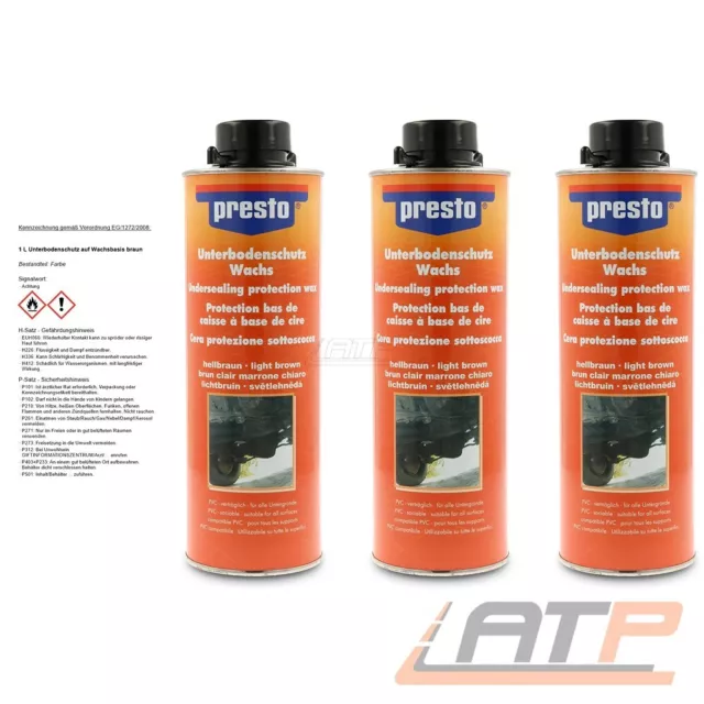 Presto Unterbodenschutz Spray Wachs 500 Ml braun 306048 for sale online