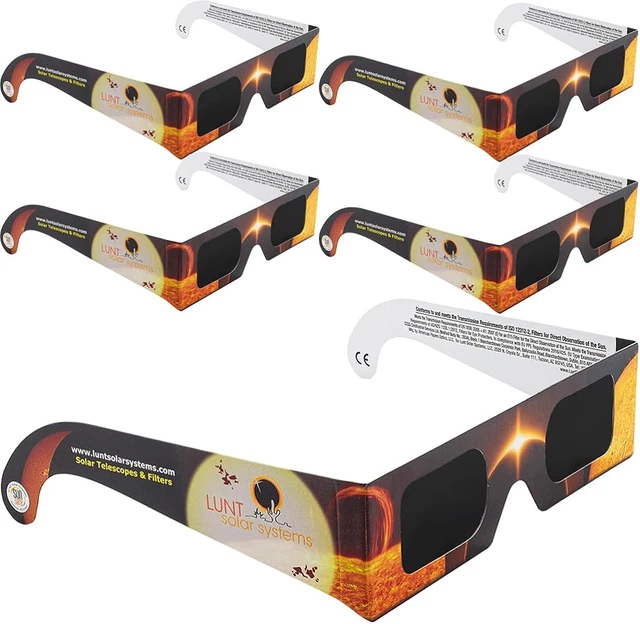5 PACK ECLIPSE Glasses, NASA Approved 2025, CE and ISO Certified, AAS