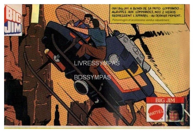 Vintage – Hélicoptère Big Jim Spy – Mattel 1977 (En Boîte, Occasion)