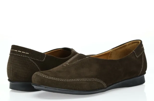Taos 235065 Women's Marvey Chocolate Suede Flat Slip On Shoes Sz. 7-7.5 (EU38)