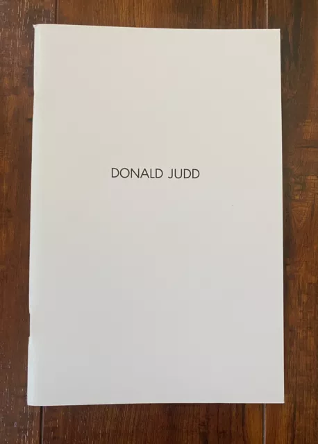 Donald Judd Exhibition Catalog Catalogue 1989 Margo Leavin Gallery Art Book