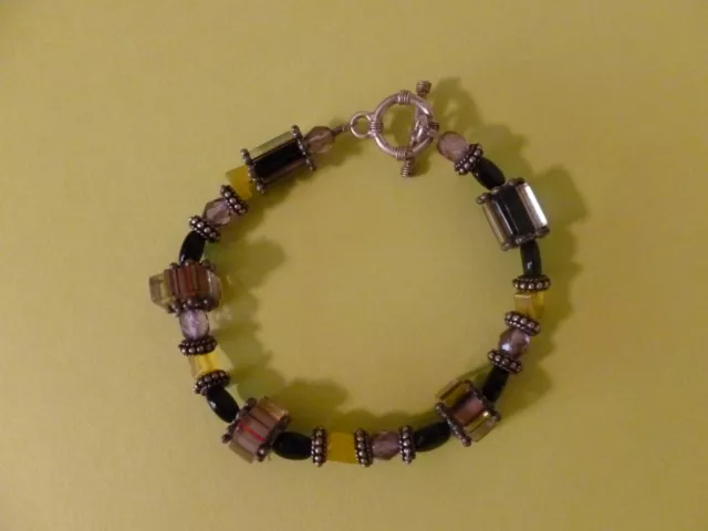 European Style Murano Glass Beads Charm Bracelet.