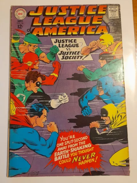 Justice League of America #56 Sept 1967 FINE 6.0 JLA vs the JSA