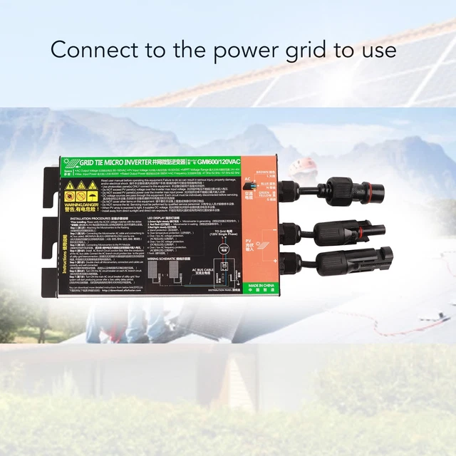 Solar Micro Inverter Power Grid Tie Microinverter MPPT AC 120V For Control 600W