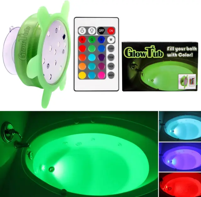 GlowTub Underwater Remote Controlled LED Color Changing Light for Bathtub or spa