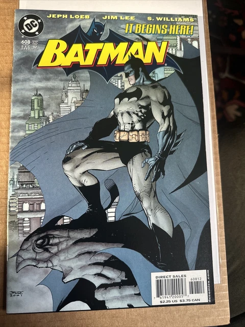 Batman #608B 2nd Printing  2002 Iconic Jim Lee Cover Raw VF/NM Hush Key