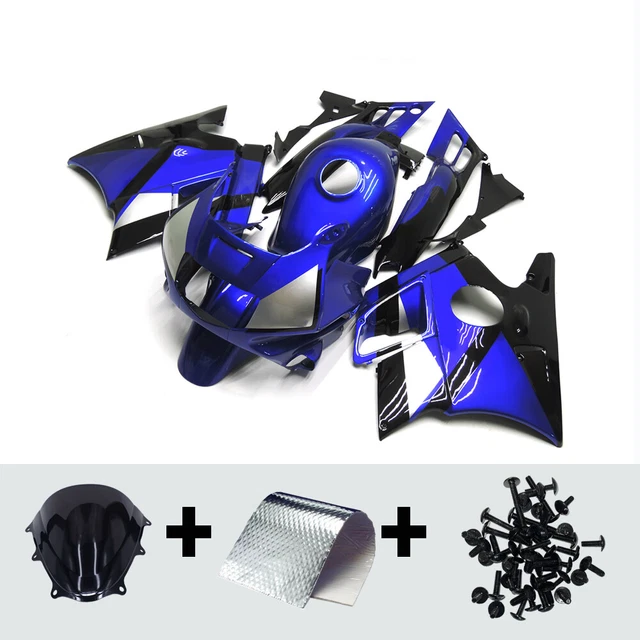 Blue Black Fairings for Honda CBR600F2 1991 1992 1993 1994 ABS Plastic Bodywork