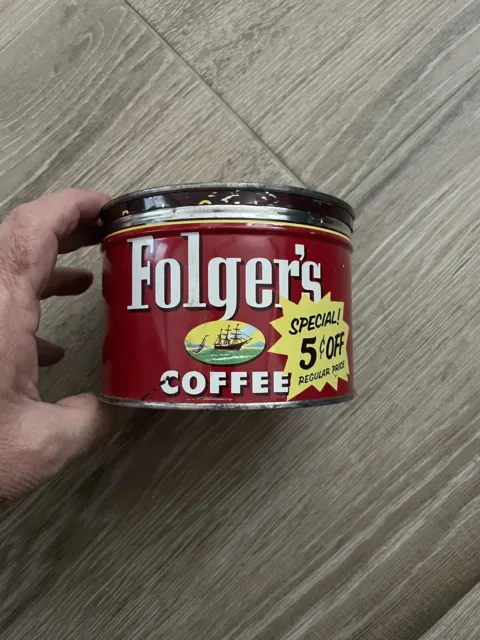 1952 Folgers Coffee Tin Can