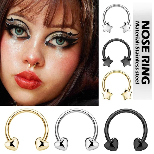 Star Horseshoe Nose Rings Septum Jewelry Conch Earring,