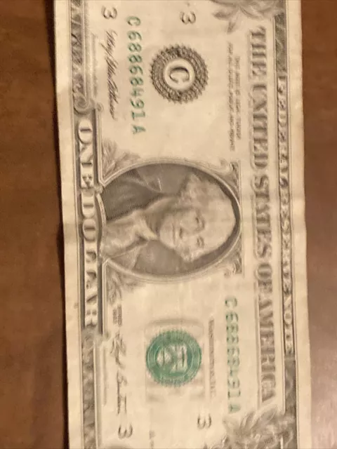 1993 1 Dollar Bill Rare Federal Reserve Note Old Bill Lightly Circulated Bill