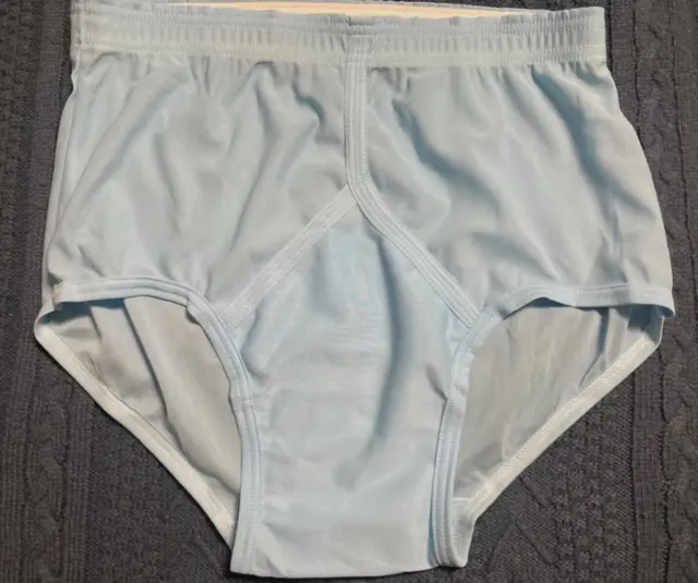 Vintage Jockey Nylon TRICOT Brief Men's Underwear USA Made Blue NWOT Size L M 36