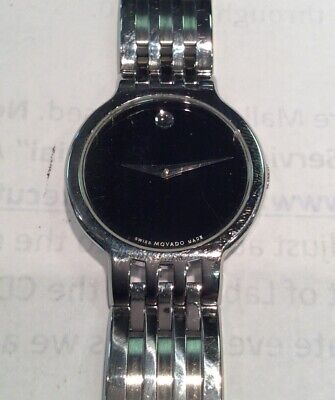 MOVADO Esperanza Women's Black Dial Watch Great Condition (item 61)