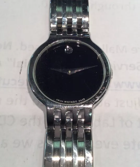 Orologio MOVADO Esperanza Donna Quadrante Nero Ottime Condizioni (articolo 61)