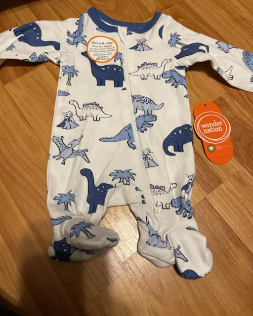 NEW ~ "DINOSAURS " Baby Boy Preemie Outfit / Reborn Sleeper Clothes