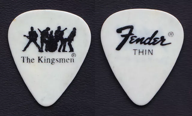 Vintage The Kingsmen White Fender Guitar Pick - 1990s Tours