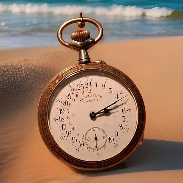 Montre De Poche Régulateur Type Anglais - Swiss Made, XXe Siècle, Dans Son écrin, Occasion Bon état
