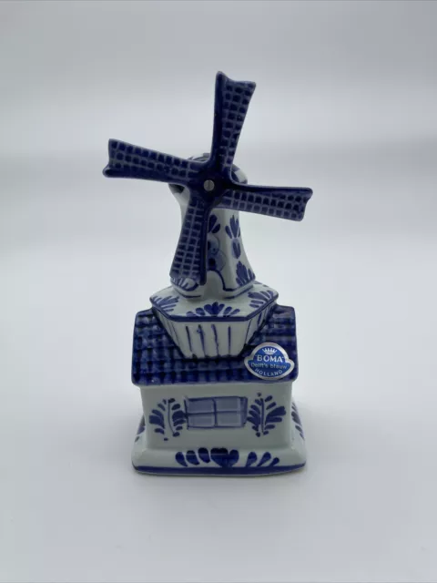Boma Delft's Blauw Musical Windmill, Made in Holland